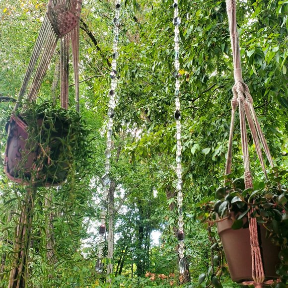 Suncatchers, Set of 5 Strands - 4 ft. L Acrylic Gems for Windows, Gardens, Trees - Picture 3 of 13